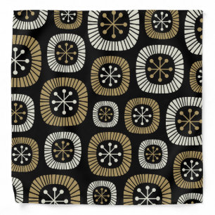 Mid Century Modern Starburst Pattern Bandana