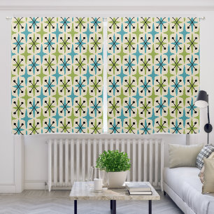 Mid Century Modern Starburst Pattern Blackout Curtains