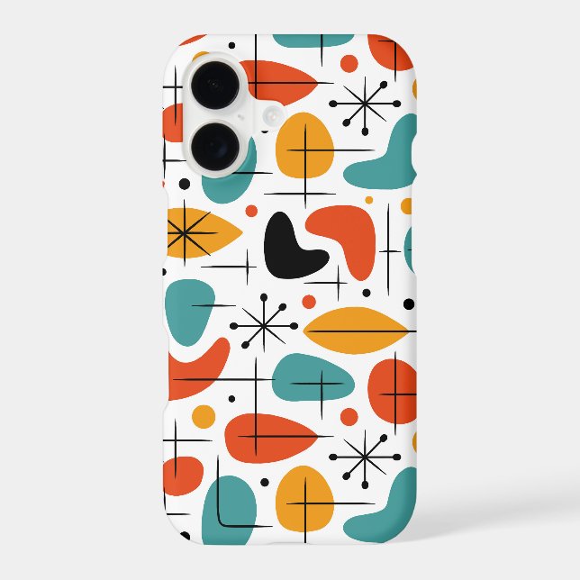 Mid Century Modern Starburst Pattern Case-Mate iPhone Case (Back)