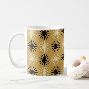 Mid Century Modern Starburst Pattern Coffee Mug