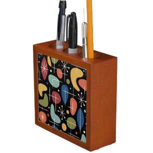 Mid Century Modern Starburst Pattern Desk Organizer