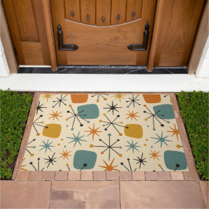 Mid Century Modern Starburst Pattern Doormat