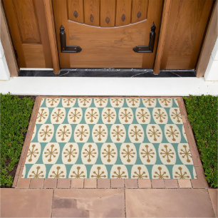 Mid Century Modern Starburst Pattern Doormat