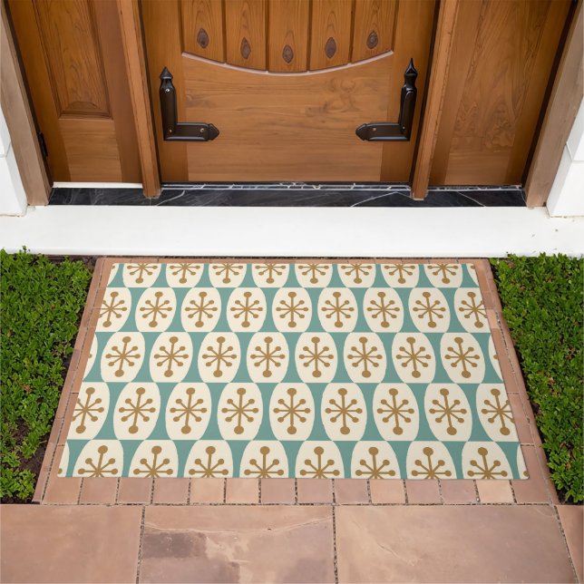 Mid Century Modern Starburst Pattern Doormat (Outdoor)