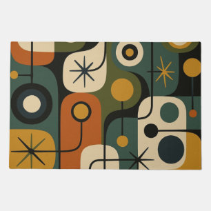 Mid Century Modern Starburst Pattern Doormat