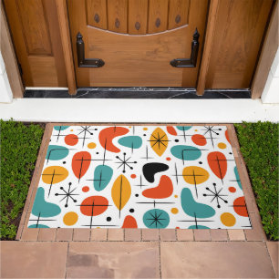 Mid Century Modern Starburst Pattern Doormat