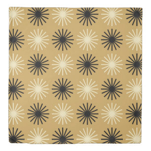 Mid Century Modern Starburst Pattern Duvet Cover