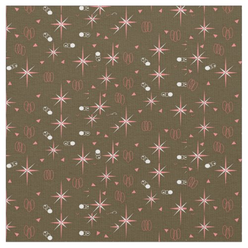 Mid_Century Modern Starburst Pattern Fabric