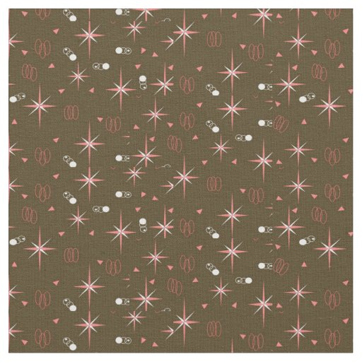 Mid-Century Modern Starburst Pattern Fabric