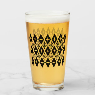 Mid Century Modern Starburst Pattern Glass