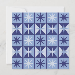 Mid Century Modern Starburst Pattern Invitation