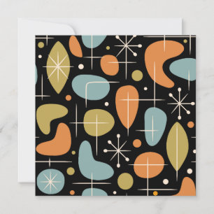 Mid Century Modern Starburst Pattern Invitation