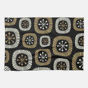 Mid Century Modern Starburst Pattern Kitchen Towel