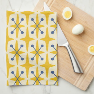 Mid Century Modern Starburst Pattern Kitchen Towel