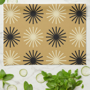 Mid Century Modern Starburst Pattern Kitchen Towel
