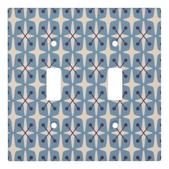 Mid Century Modern Starburst Pattern Light Switch Cover (Front)