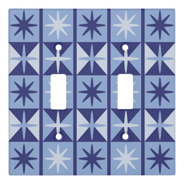 Mid Century Modern Starburst Pattern Light Switch Cover (Front)