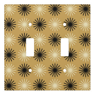 Mid Century Modern Starburst Pattern Light Switch Cover
