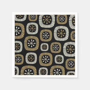 Mid Century Modern Starburst Pattern Napkins