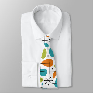 Mid Century Modern Starburst Pattern Neck Tie