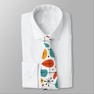 Mid Century Modern Starburst Pattern Neck Tie