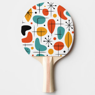 Mid Century Modern Starburst Pattern Ping Pong Paddle