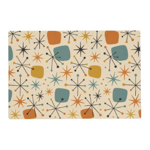 Mid Century Modern Starburst Pattern Placemat