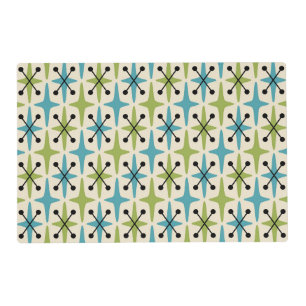 Mid Century Modern Starburst Pattern Placemat