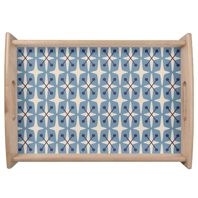 Mid Century Modern Starburst Pattern Serving Tray (Front)