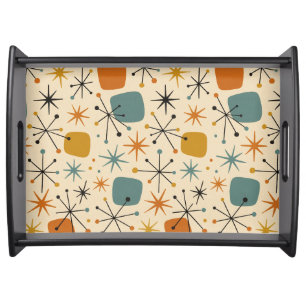 Mid Century Modern Starburst Pattern Serving Tray