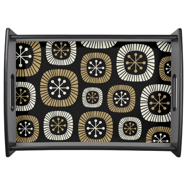Mid Century Modern Starburst Pattern Serving Tray (Front)