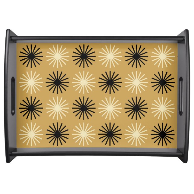 Mid Century Modern Starburst Pattern Serving Tray (Front)