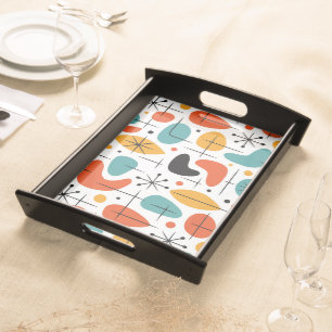 Mid Century Modern Starburst Pattern Serving Tray