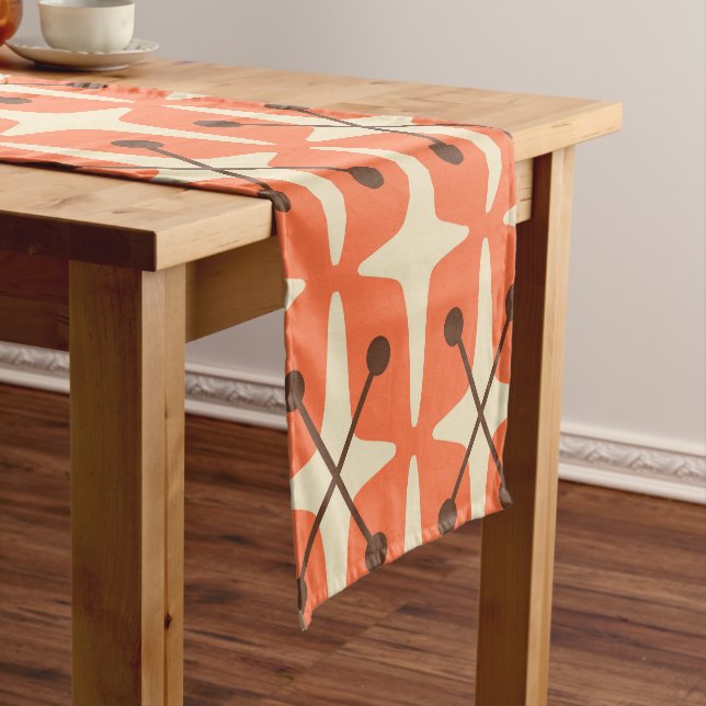 Mid Century Modern Starburst Pattern Short Table Runner (In Situ)