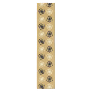 Mid Century Modern Starburst Pattern Short Table Runner