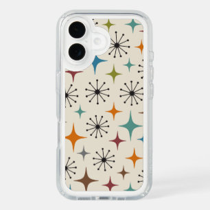 Mid Century Modern Starburst Pattern iPhone 16 Case