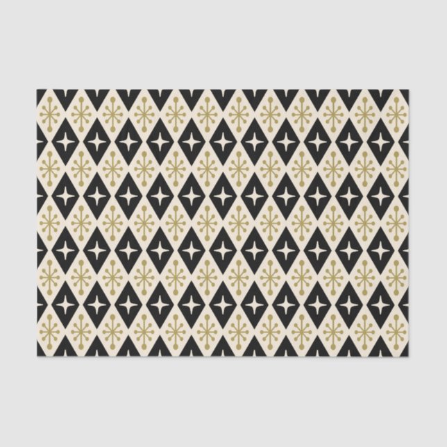 Mid-Century Modern Starburst Pattern Tissue Paper (Front)