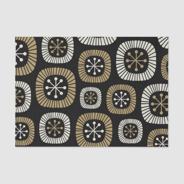 Mid Century Modern Starburst Pattern Tissue Paper (Front)