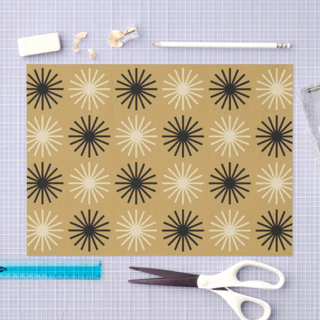 Mid Century Modern Starburst Pattern Tissue Paper | Zazzle