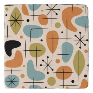 Mid Century Modern Starburst Pattern Trivet