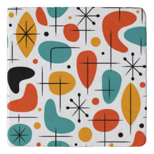 Mid Century Modern Starburst Pattern Trivet