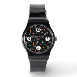 Mid Century Modern Starburst Pattern Watch