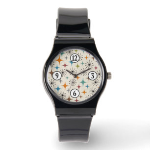 Mid Century Modern Starburst Pattern Watch