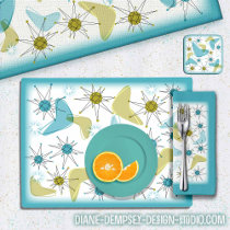 Mid Century Modern Starburst Place Mat