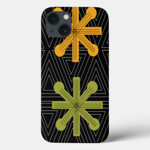Mid-Century Modern Starburst Quilt iPhone 13 Case