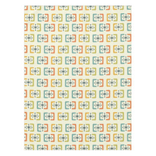 Mid Century Modern Starburst Shells Tablecloth