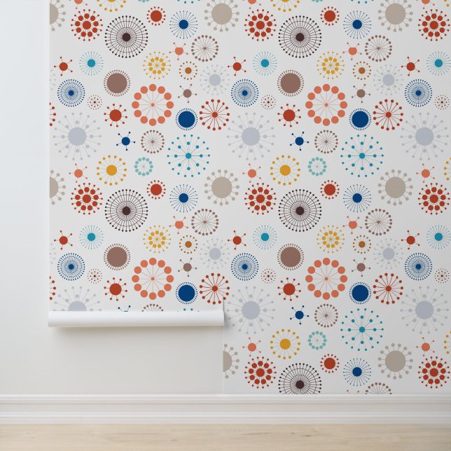 Mid Century Modern Starburst Wallpaper (Application)