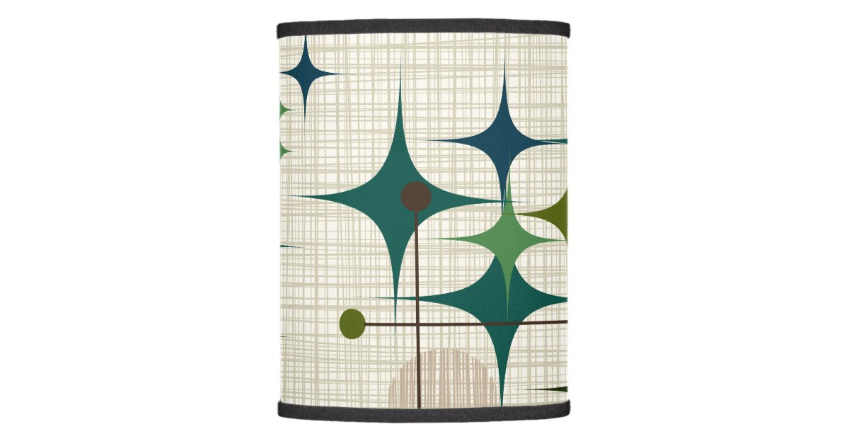 Personalized Mid Century Modern Starbursts And Globes Lamp Shade Zazzle Com Globes Lamp Shade Zazzle, Modern Design Lamp Shades