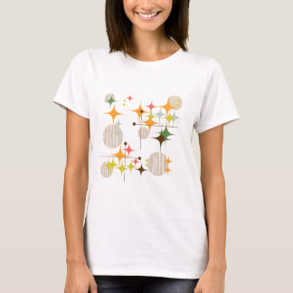 Mid Century Modern Starbursts and Globes T-Shirt