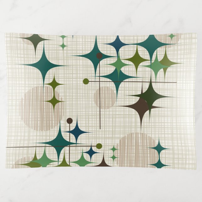 Mid Century Modern Starbursts and Globes Trinket Tray (Front)